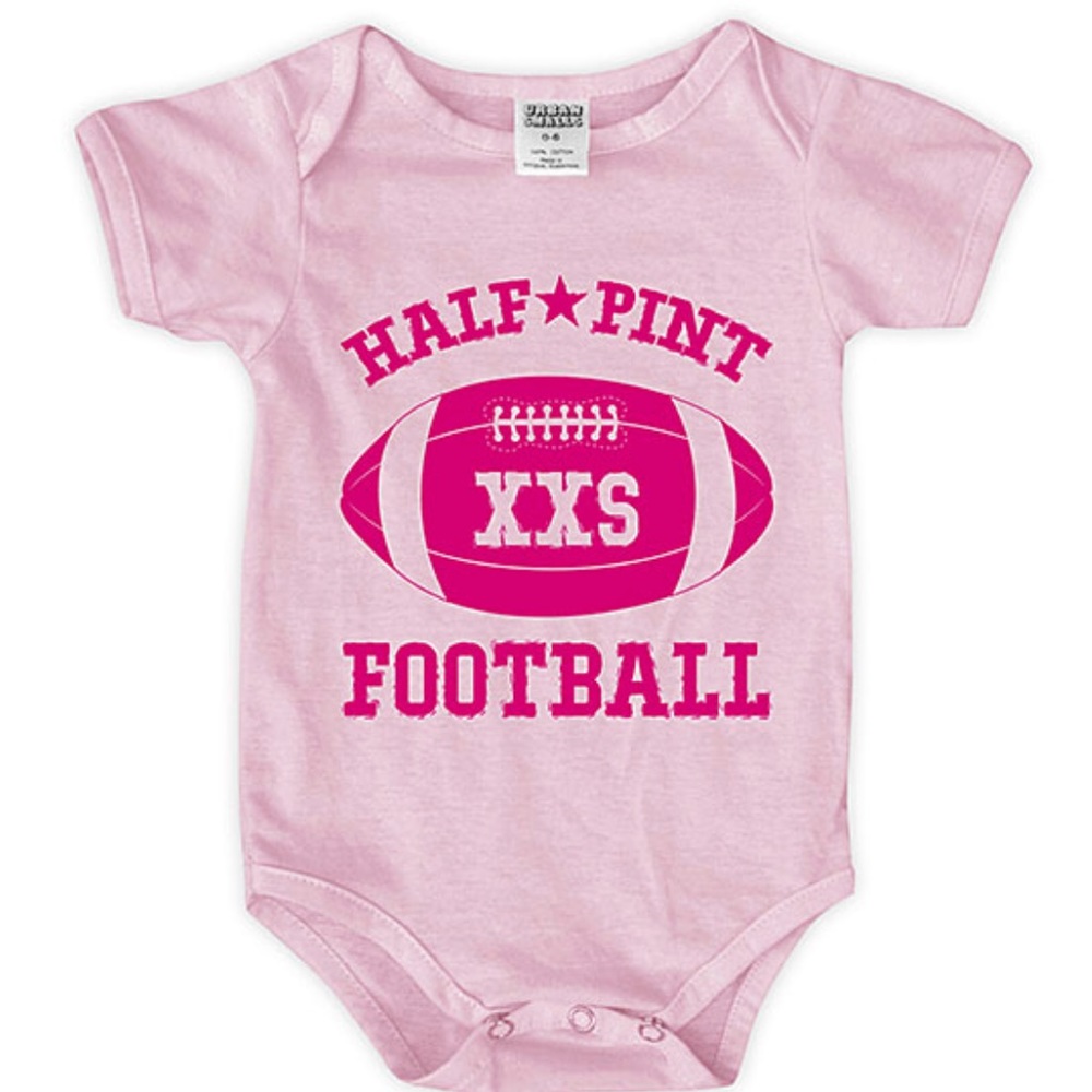 ▪️Pink Half Pint Football Bodysuits